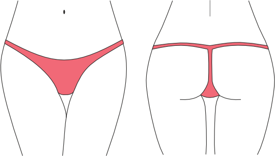 T-string rodzaje majtek damskich T-string